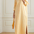 Raina Citrus Stripe Shirt Gown