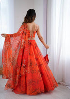 Ruvina Corset Embroidered Lehenga Set