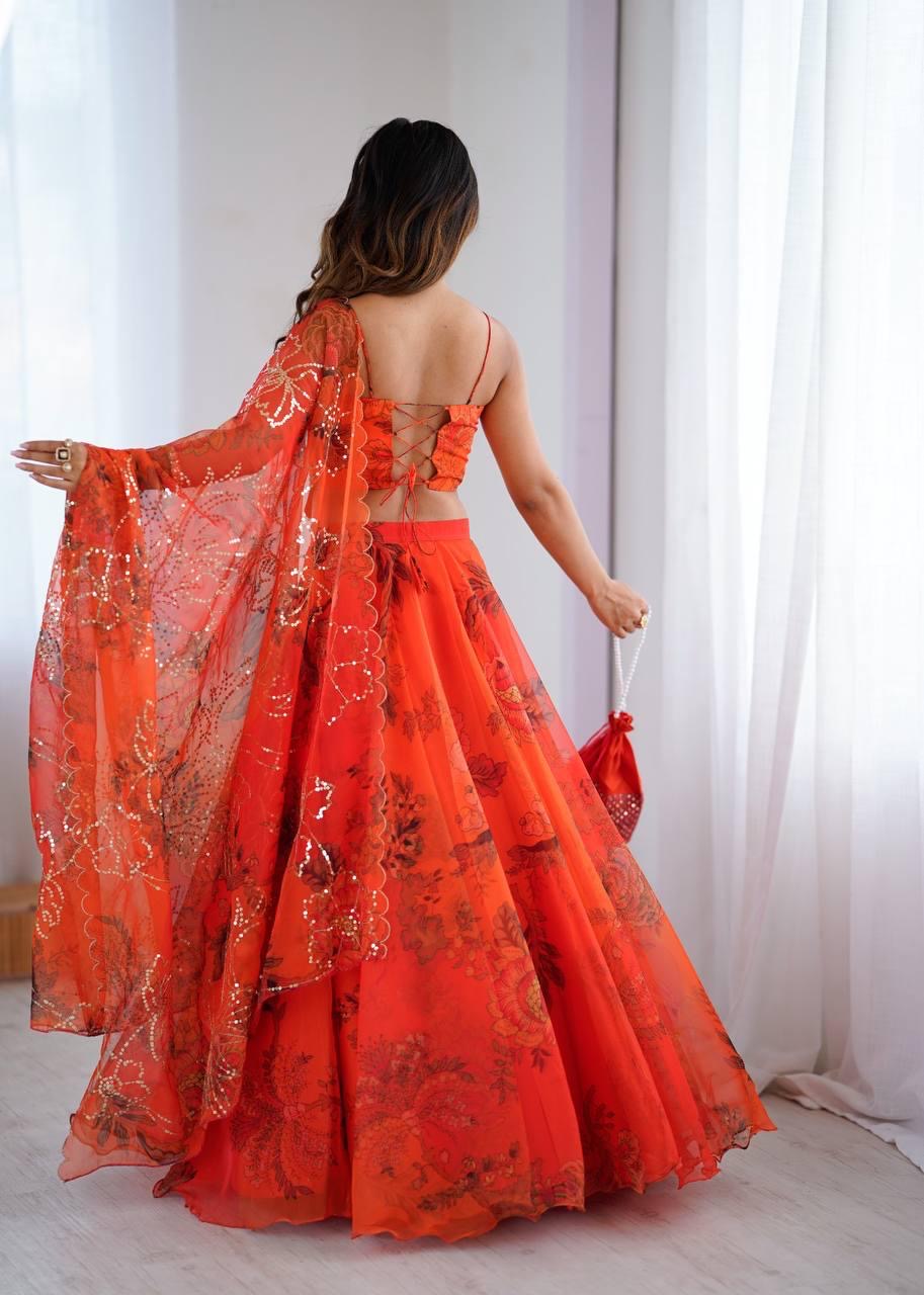 Ruvina Corset Embroidered Lehenga Set