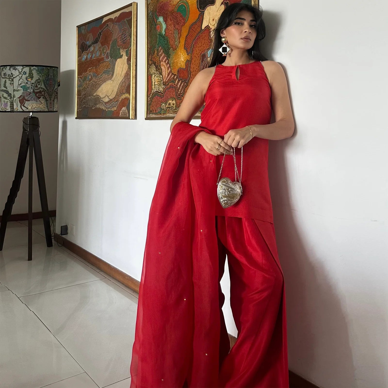 Rimjhim Halter Farshi Salwar Set