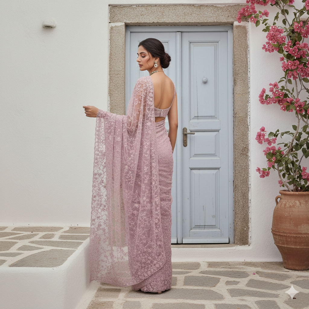 Dua Statement Tulle Saree