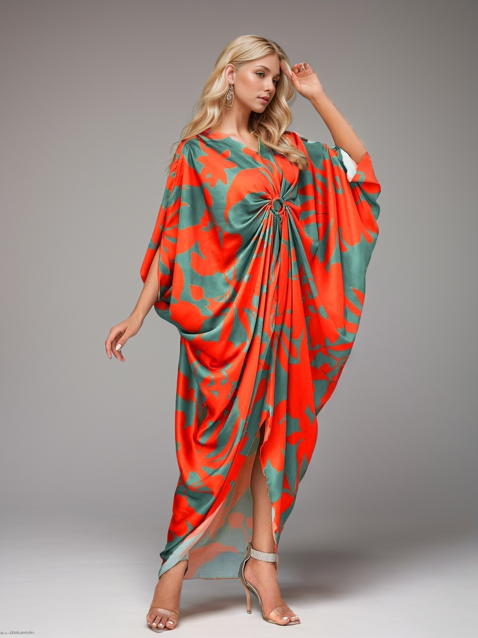 Radhika Tropical Bloom Kaftan Gown