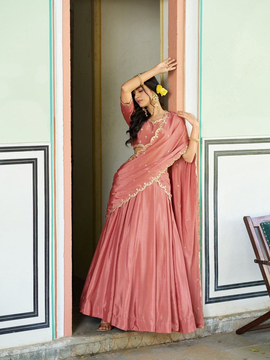 Raksha Scalloped Lehenga Set