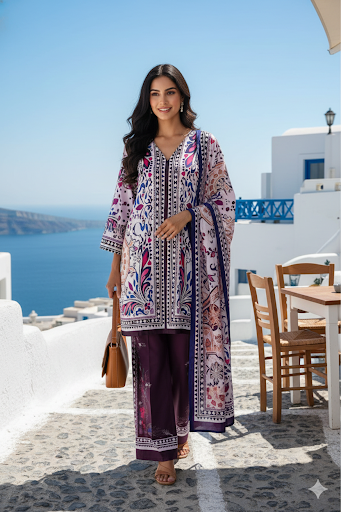 Santorini luxe mulberry co-ord set