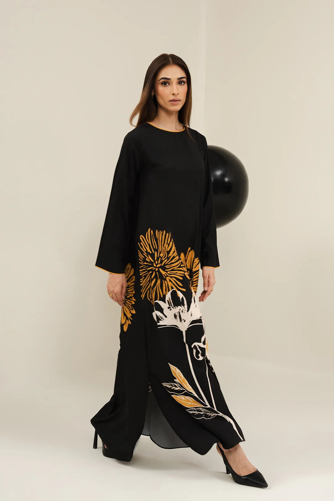 Rivat Sunflower Kaftan Dress