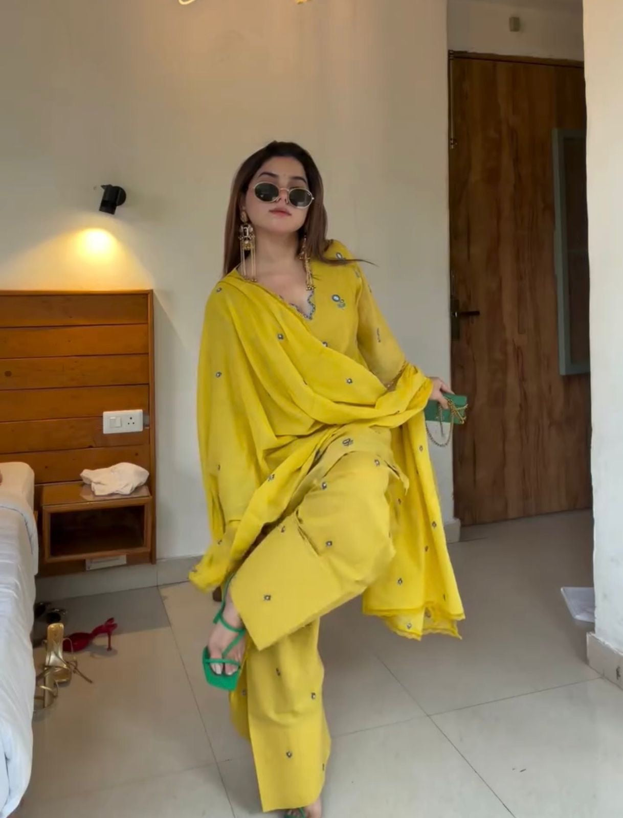 Riza Mustard Blossom Kurta Set