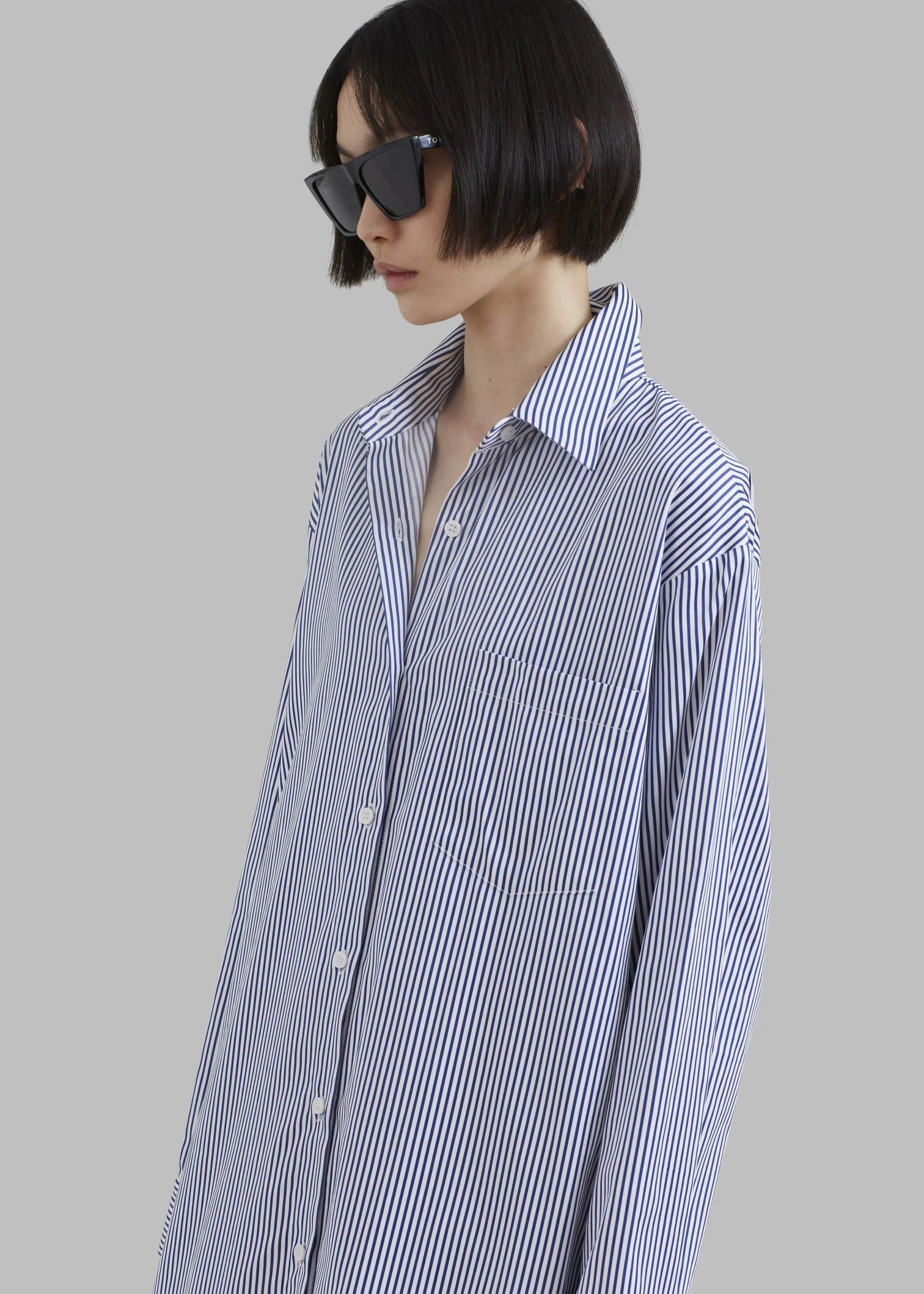 Risha Classic Pinstripe Shirt Dress