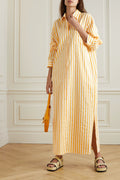 Raina Citrus Stripe Shirt Gown