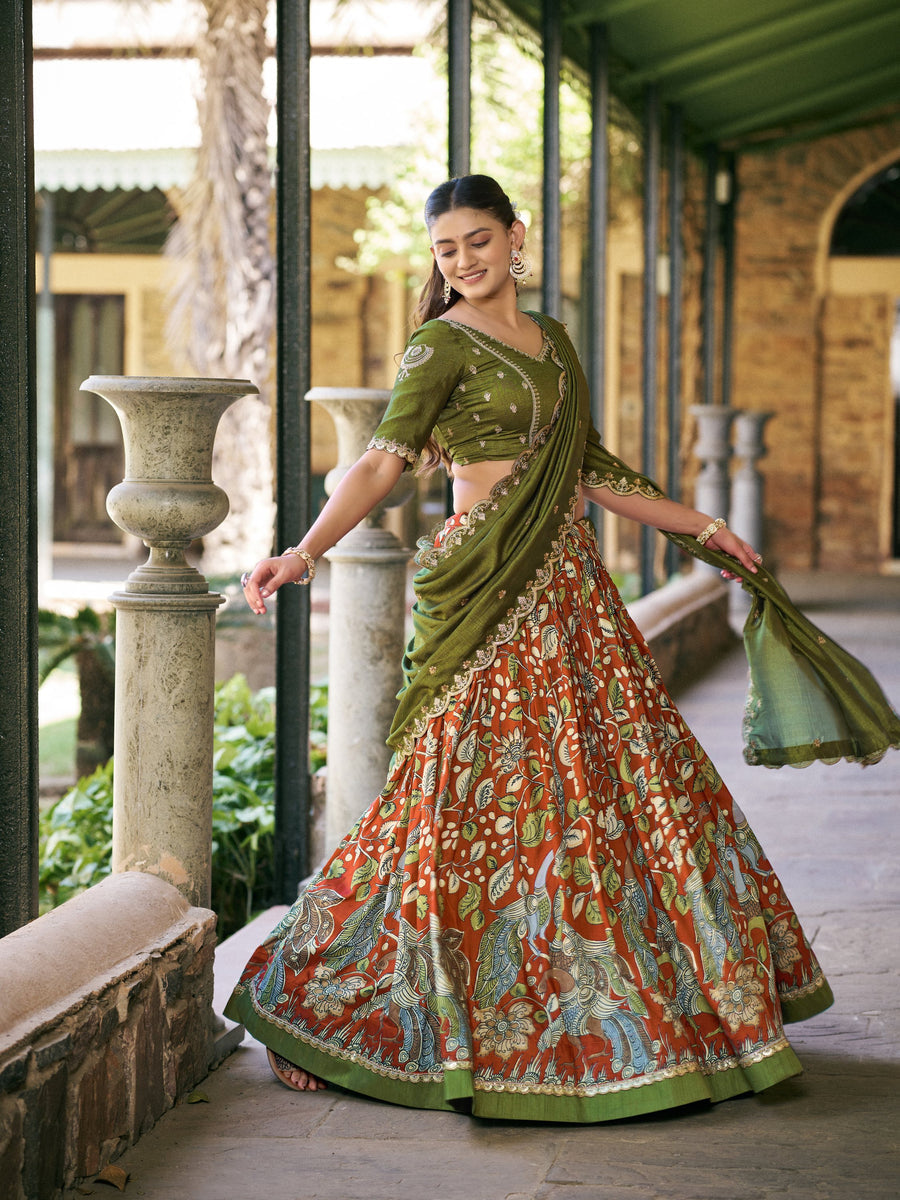 Rathna Kalamkari Lehenga Set