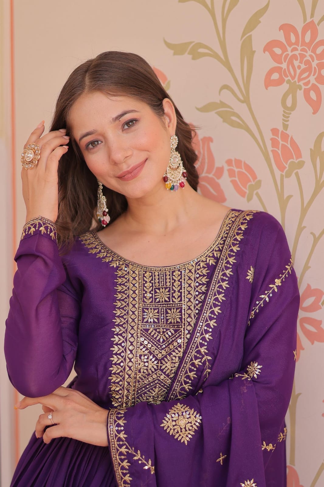 Alaya Purple anarkali