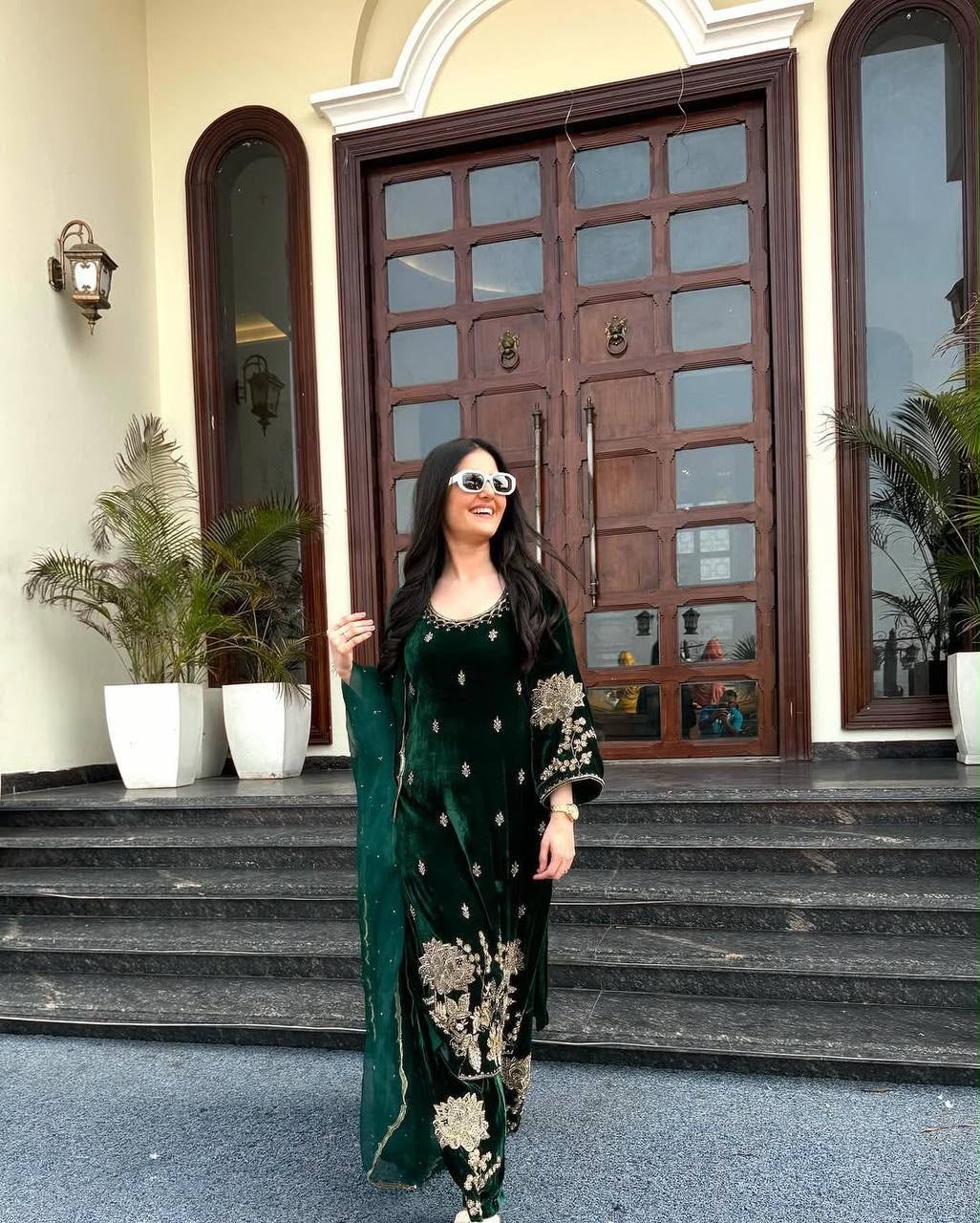 Renuka Velvet Kurta Set