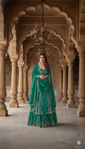 Tabu Green Jacket lehenga Set