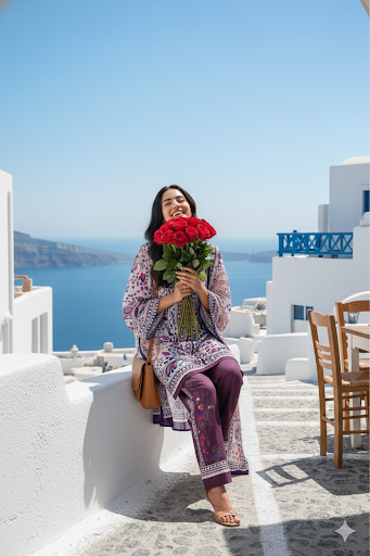 Santorini luxe mulberry co-ord set