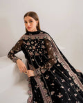 Midnight Black Rose Anarkali Set