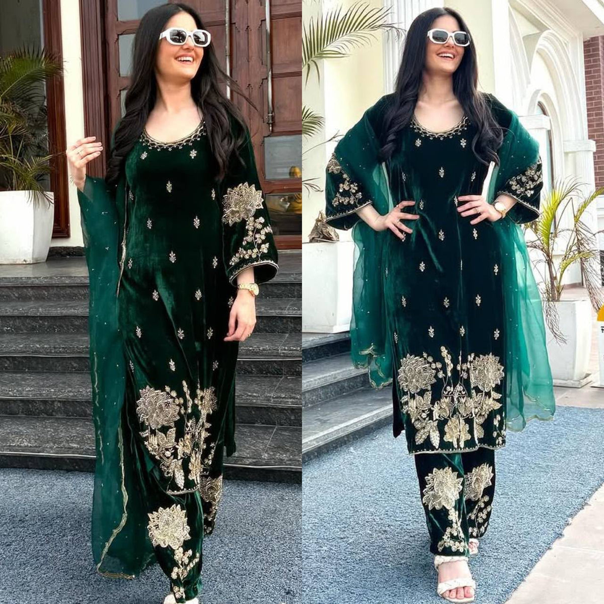 Renuka Velvet Kurta Set