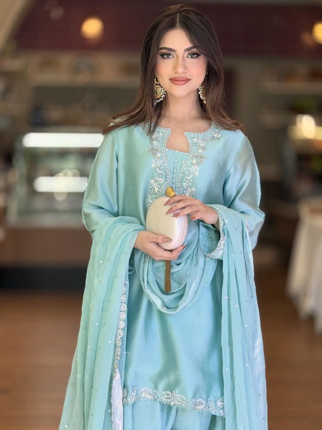 Vani Sea Blue Farshi Suit