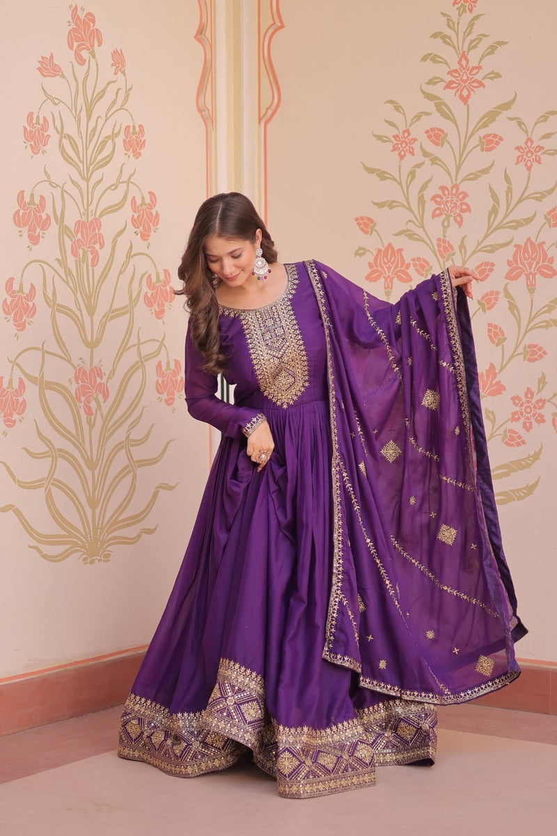 Alaya Purple anarkali