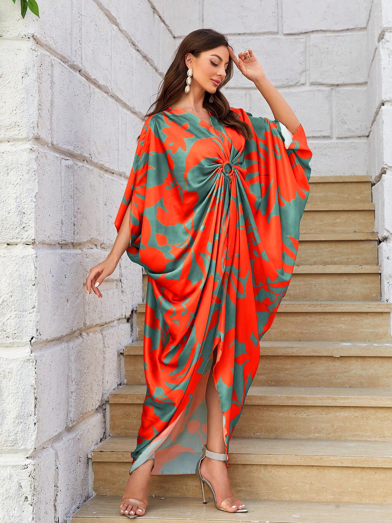 Radhika Tropical Bloom Kaftan Gown