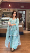 Vani Sea Blue Farshi Suit
