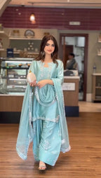 Vani Sea Blue Farshi Suit