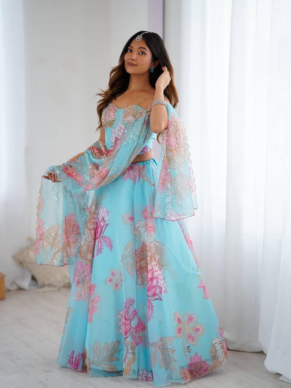 Rajal Embroidered Corset Lehenga Set
