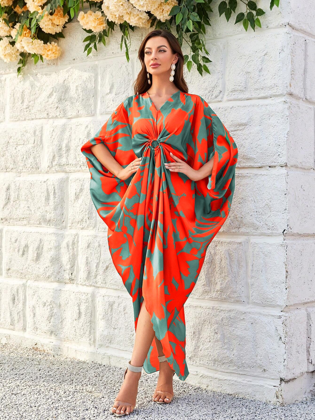 Radhika Tropical Bloom Kaftan Gown