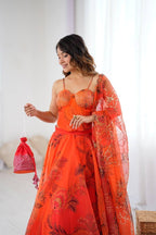 Ruvina Corset Embroidered Lehenga Set
