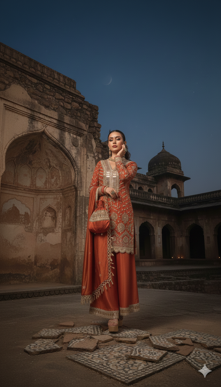 Dimple Purple Sharara Suit