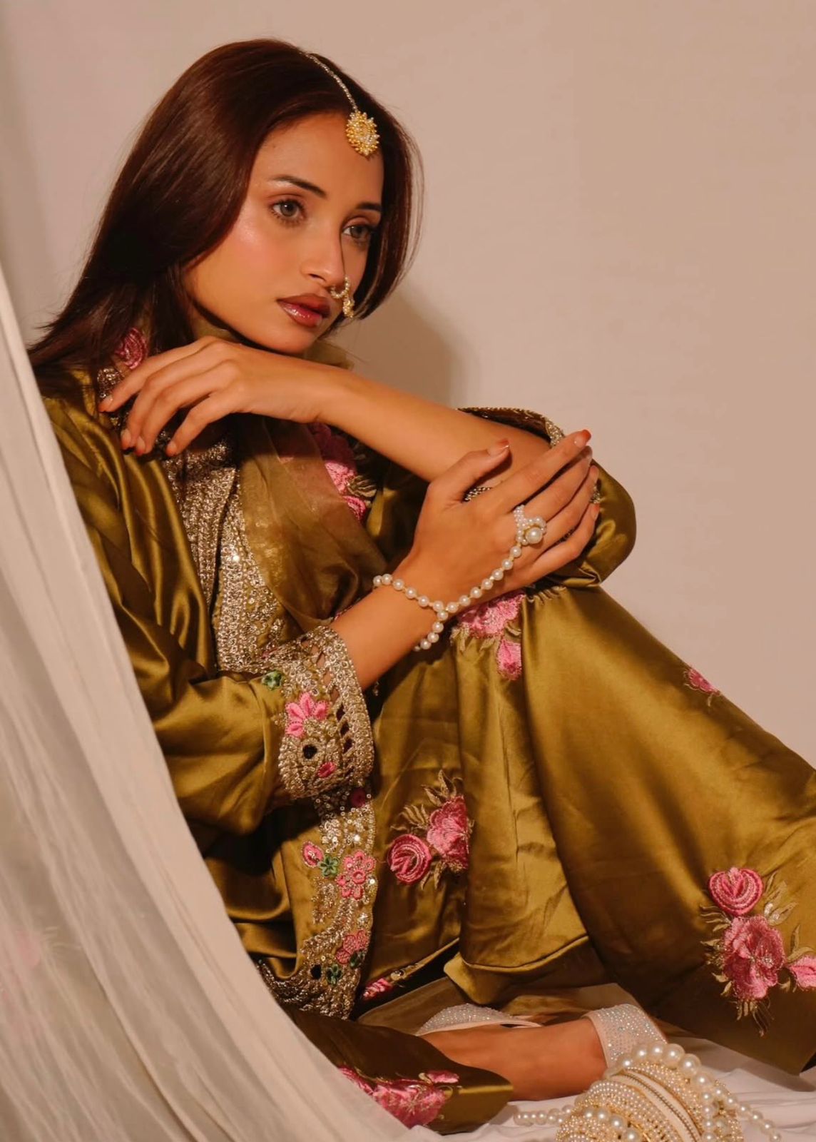 Rihanna Thread Embroidered Suit