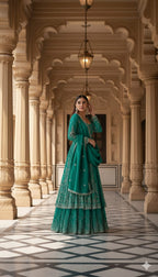 Tabu Green Jacket lehenga Set