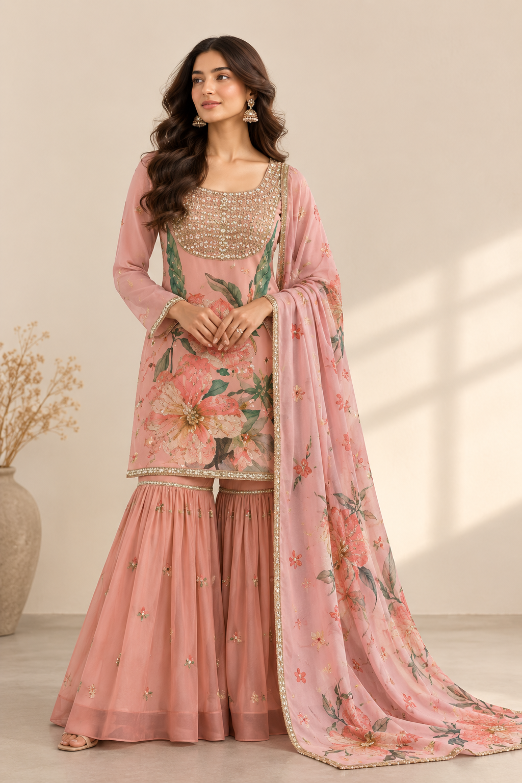 Ranjika Blush Gharara Suit