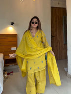 Riza Mustard Blossom Kurta Set