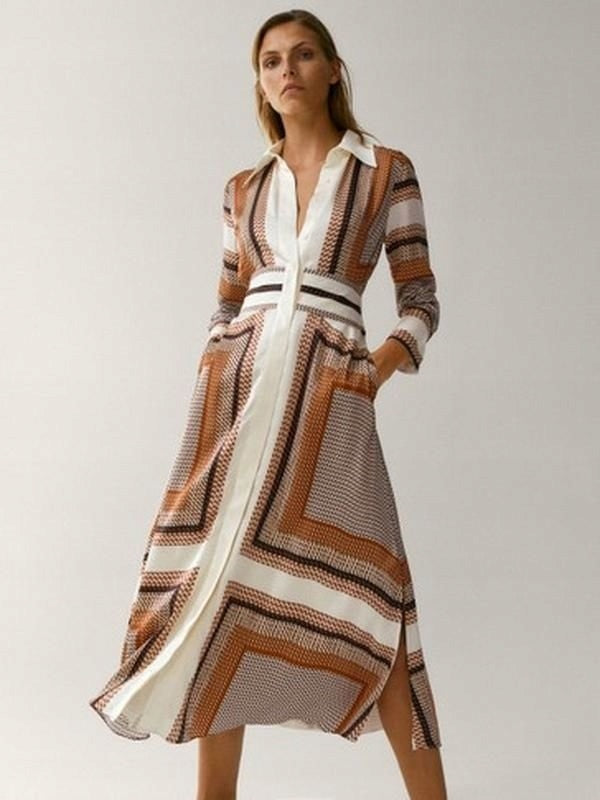 Risha Geometric Shirt Dress