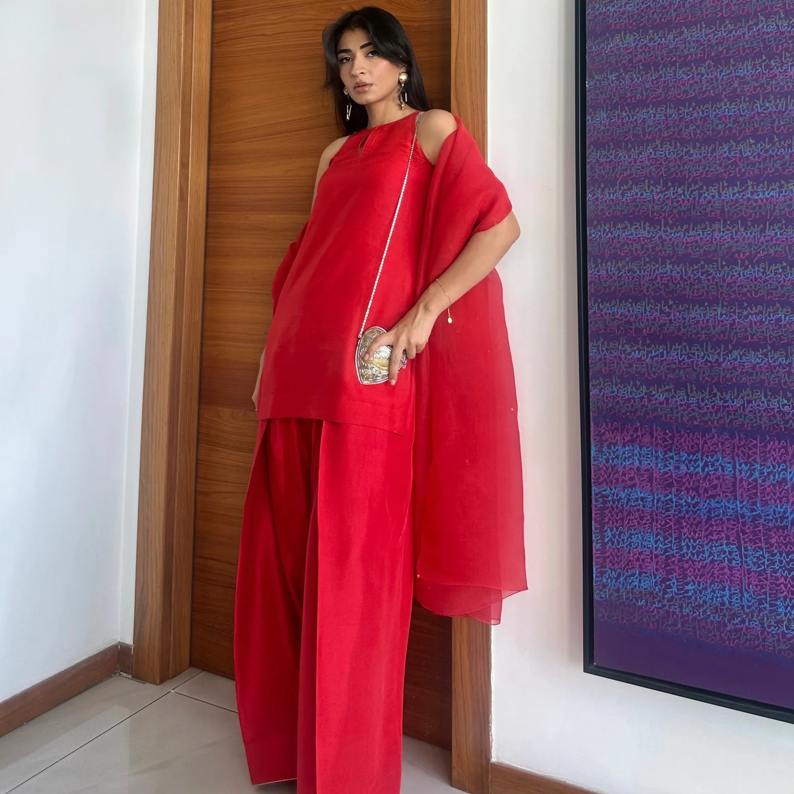 Rimjhim Halter Farshi Salwar Set