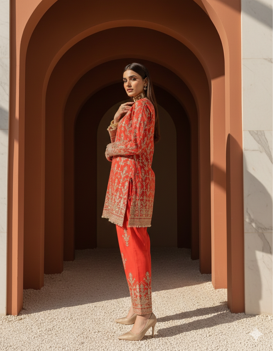 Alia Orange Co-ord Set