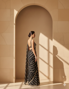 Kareena Black Mirror Work Saree