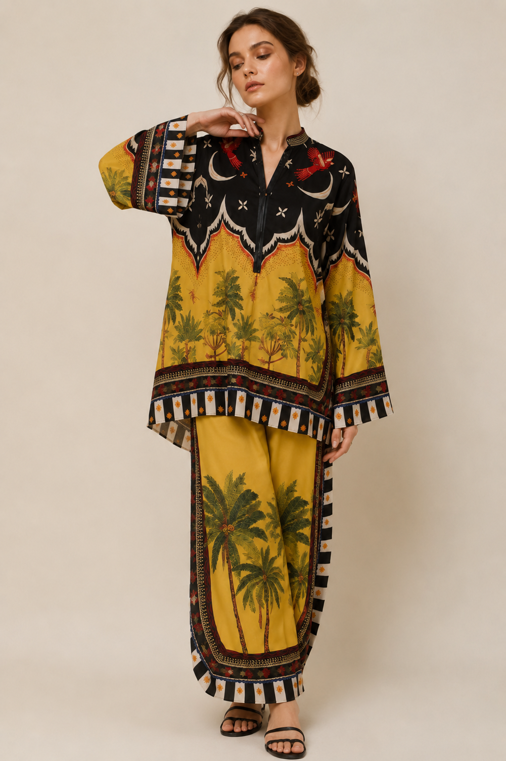 Ranya Mustard Oasis Co-ord Set