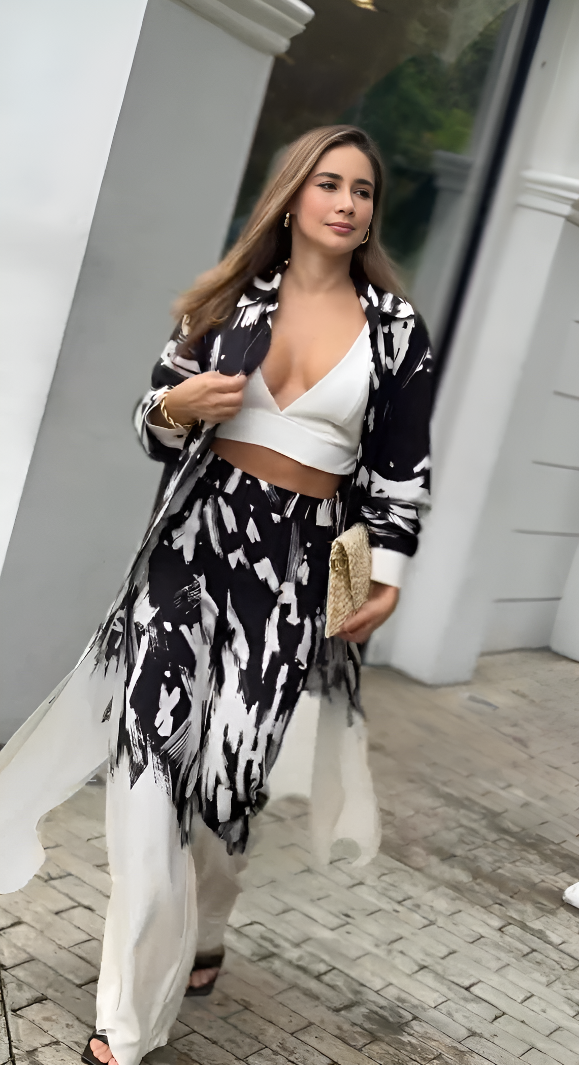 Roma Painterly Abstract Shirt Dress