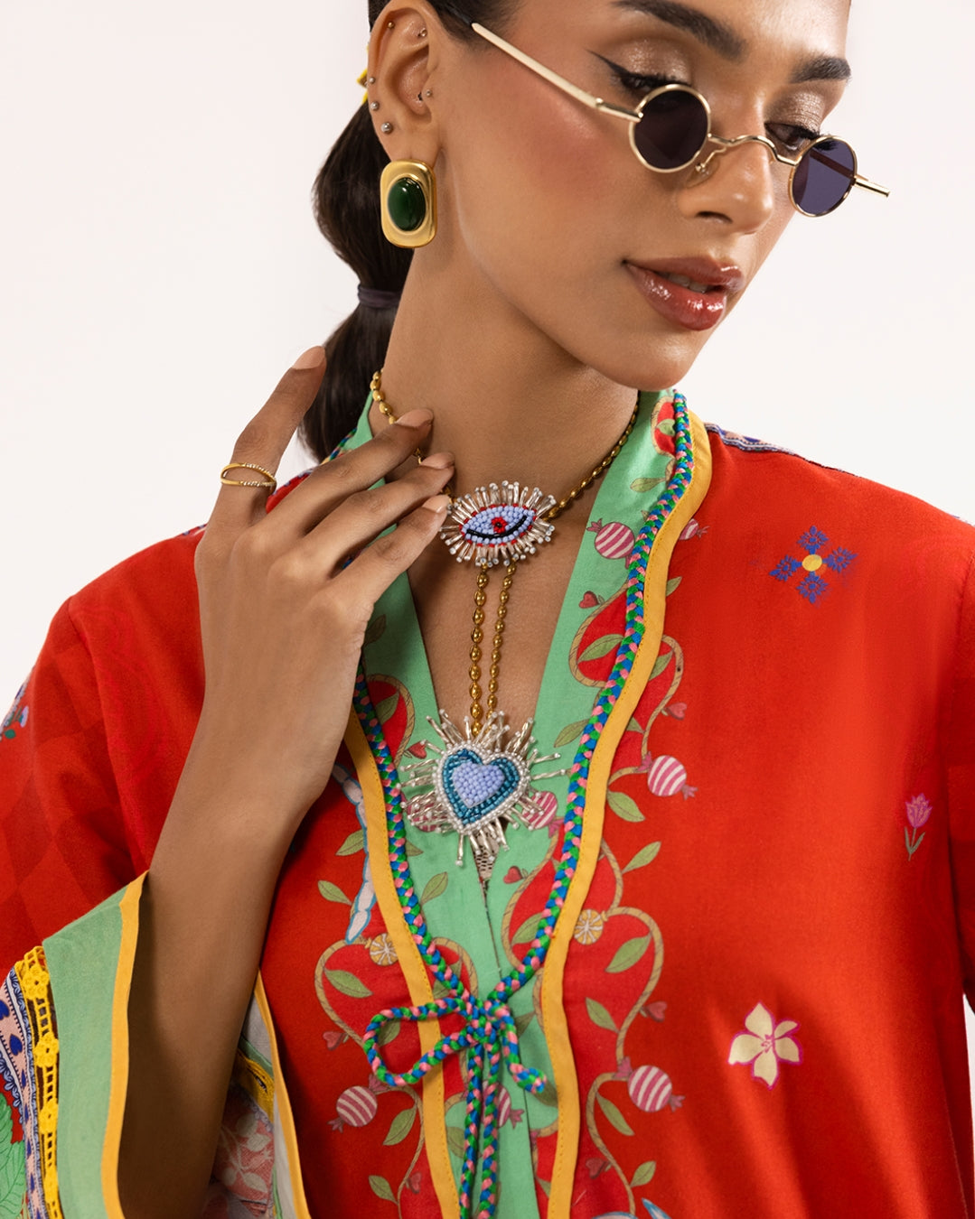 Rhea Scarlet Oasis Tunic Set