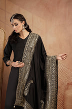 Tamanna Black Golden Suit