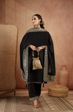 Tamanna Black Golden Suit