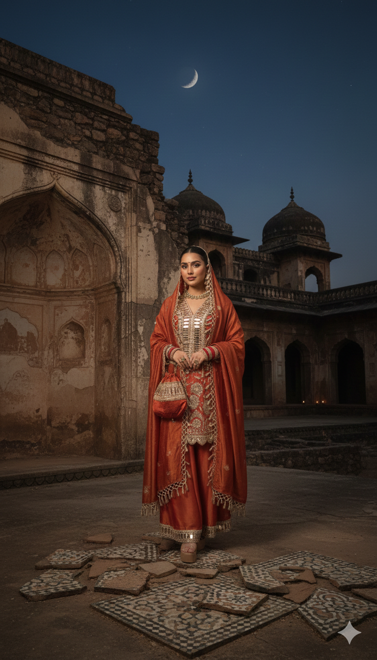 Dimple Rust Sharara Suit