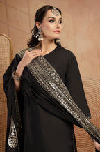 Tamanna Black Golden Suit