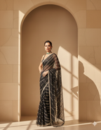 Kareena Black Mirror Work Saree