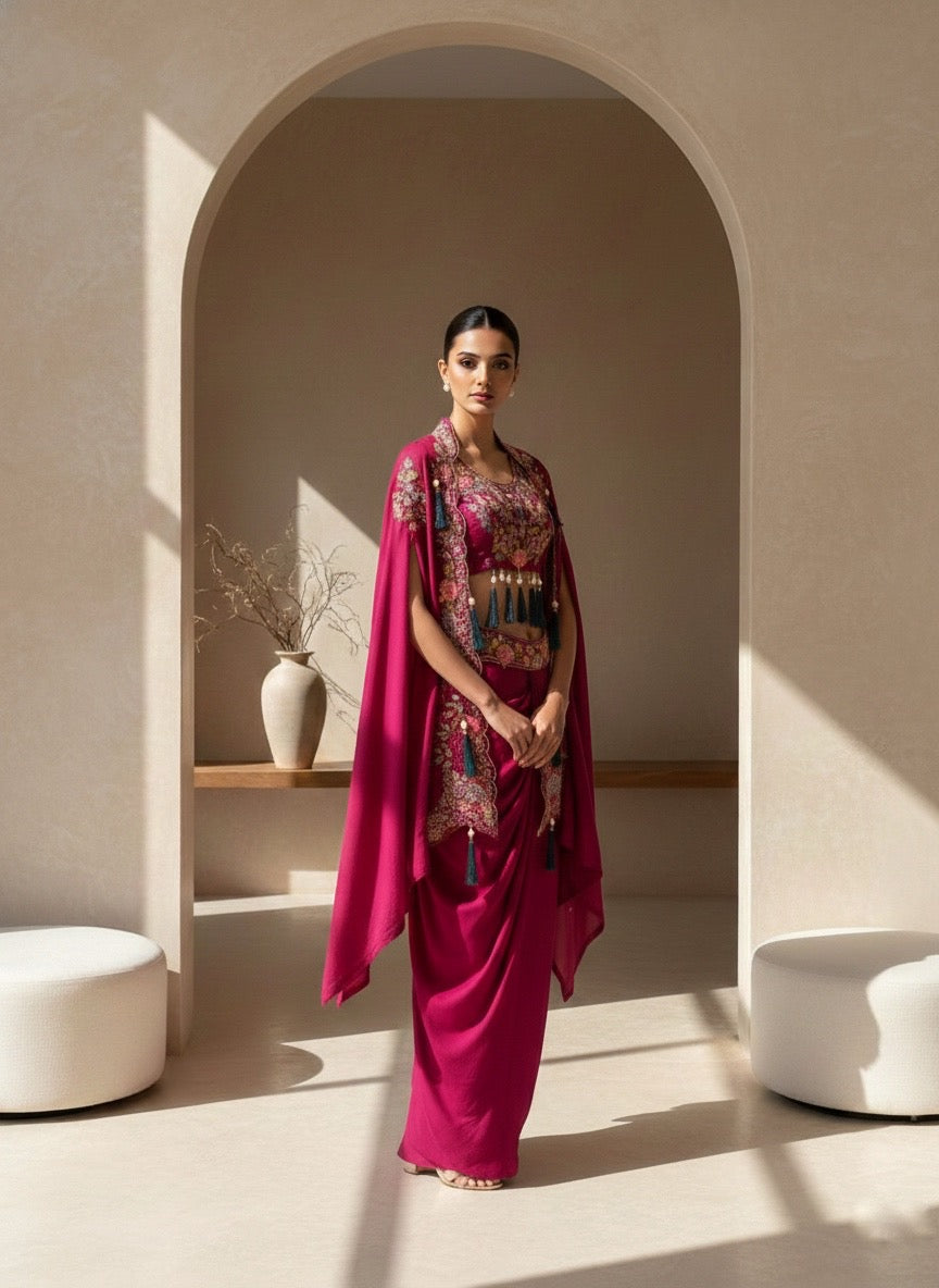 Tapsee Falsa cape dhoti set