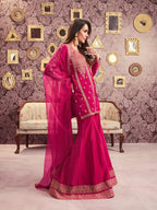 Gulnaar zari embroidered gharara