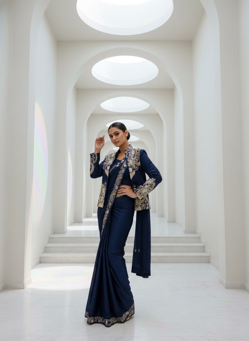 Lara Jacket Drape Saree