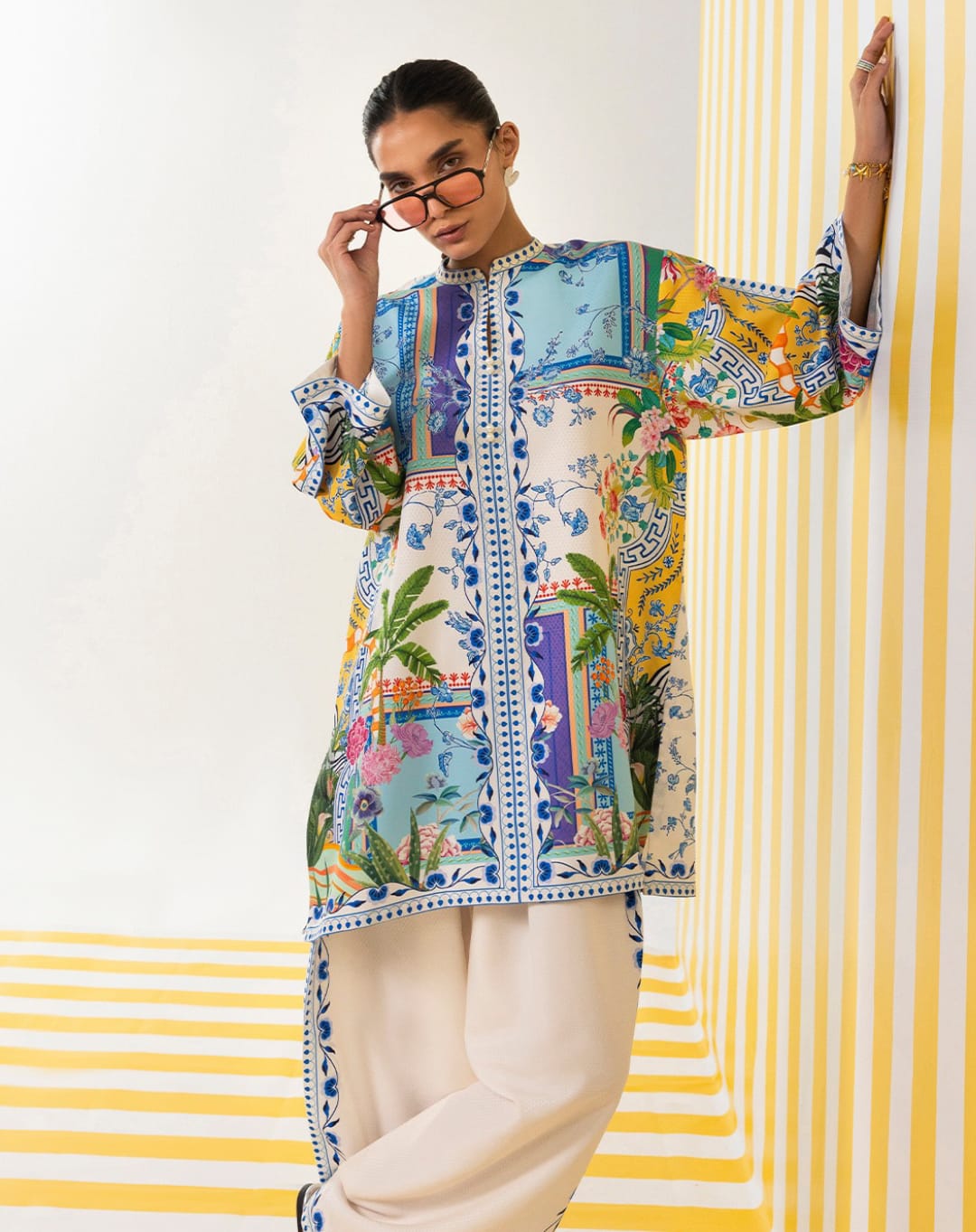 Rasha Med-Mosaic Co-ord Set