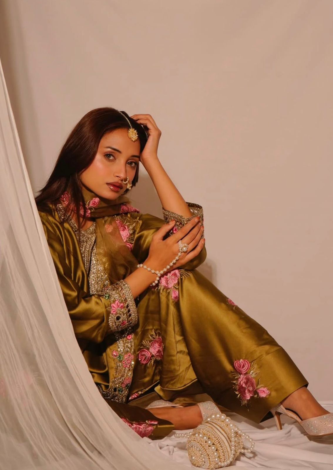 Rihanna Thread Embroidered Suit