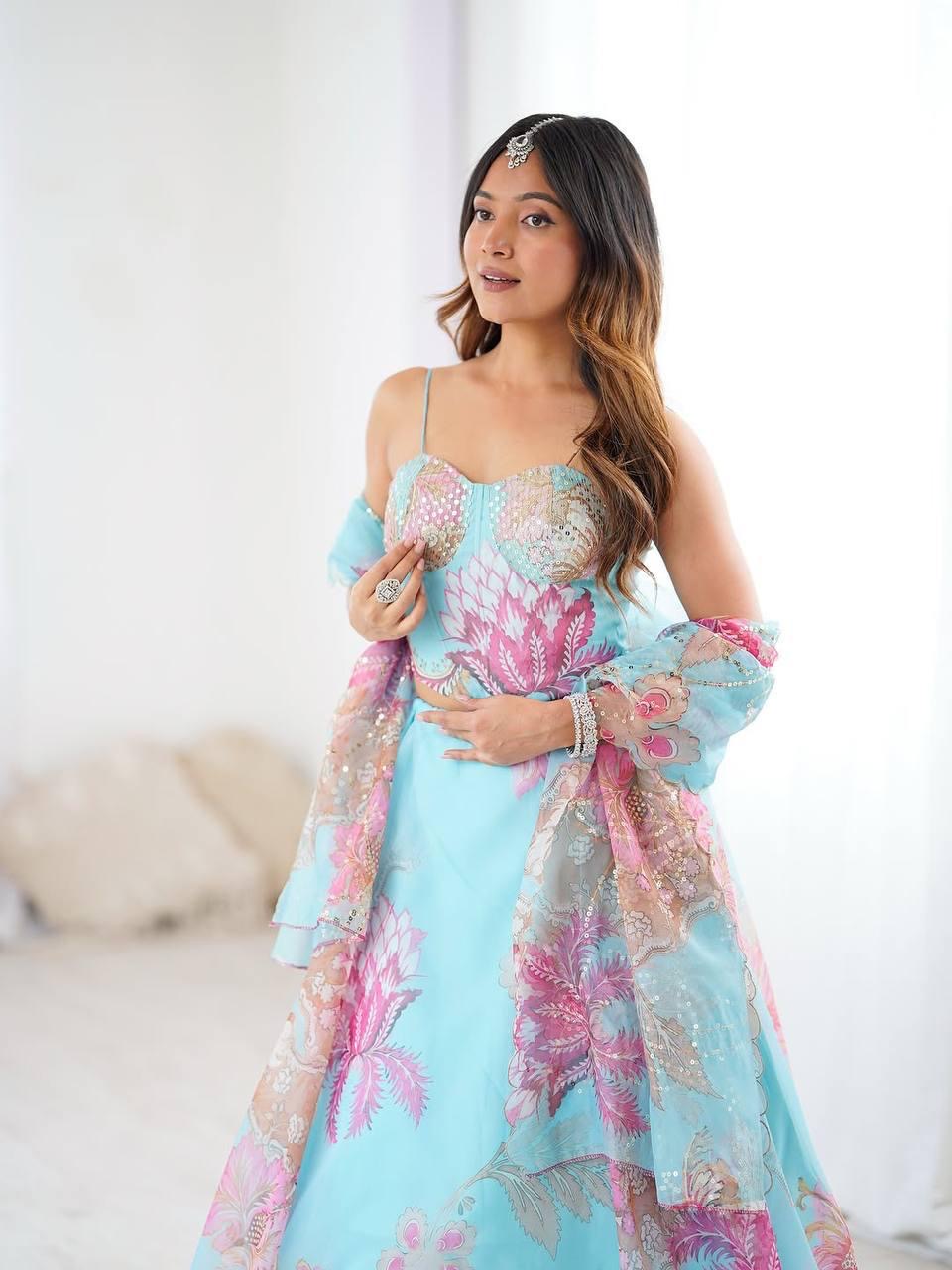 Rajal Embroidered Corset Lehenga Set
